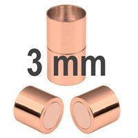 Magnetischer Verschluss Goldrosa 3  mm